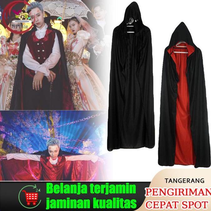 Jubah Cosplay Halloween DraculaVampireDeath WitchCostume Cosplay