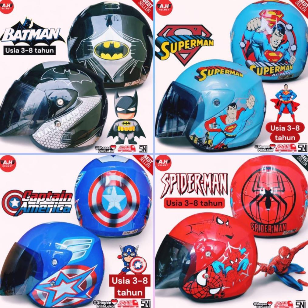 LALA MEI - Helm Anak Karakter Cowok Cewek JM Helmet