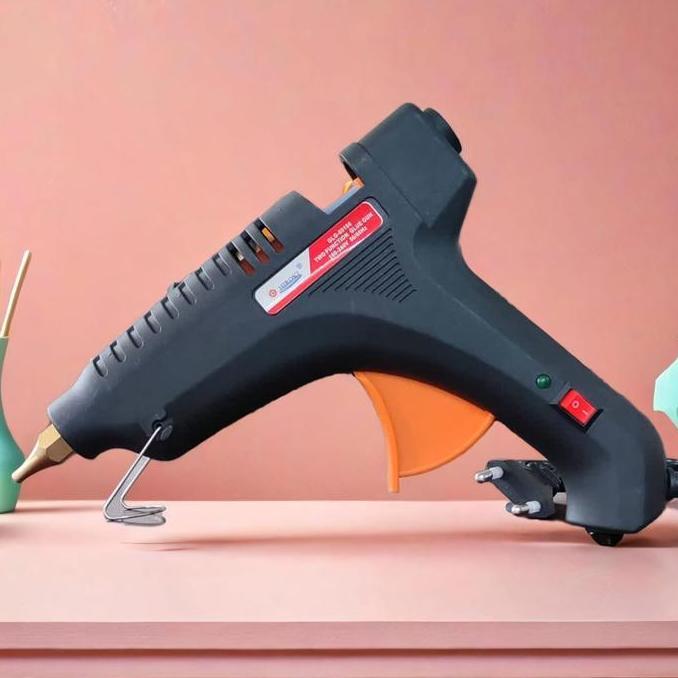 Alat Lem Panas KUNINGAN HIROKI 100 watt Besar GlueGun Lilin Cair Listrik KAR