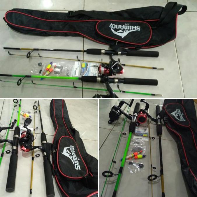 Pancing Set Paket 5 (2 Joran Patah 2 & 2 Reel)