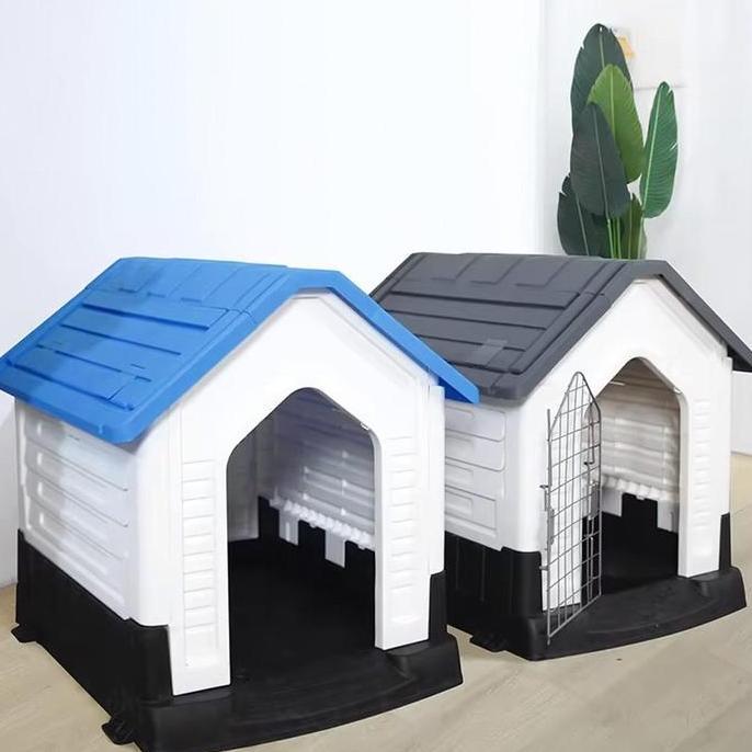 Kandang Anjing & Kucing Dengan Pintu Plastik Rumah Kucing Indoor & Outdoor Waterproof