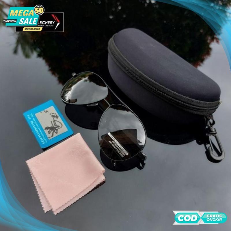 Diskon Gede Kacamata Hitam Polarized Lens Paket Lengkap Kacamata Memancing Ikan / Kacamata Paser Ika