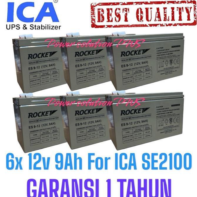 Aki UPS ICA Series SE / Baterai UPS ICA SE1100 SE2100 SE3100 / Battery Untuk Ups ICA SE 1100 SE 2100