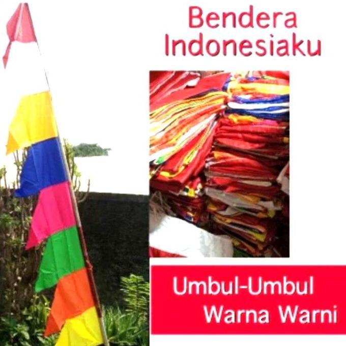 Ready BENDERA UMBUL UMBUL MERAH PUTIH / UMBUL UMBUL GERGAJI / UMBUL UMBUL MERAH PUTIH ZIG-ZAG 3 METE