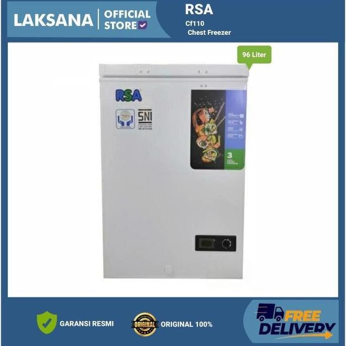 Ready stock RSA CF110 Chest Freezer 96 Liter CF 110 / CF-110 (Khusus Bandung) (KHUSUS BANDUNG)