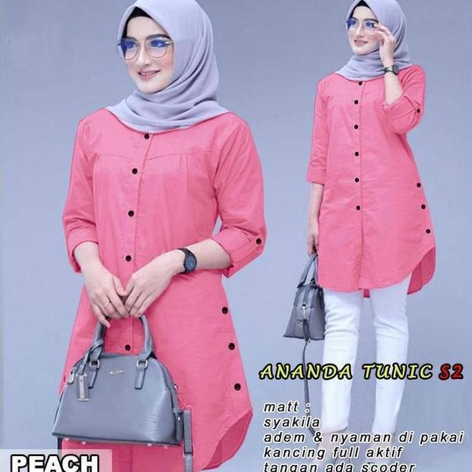 Ananda Tunik S2 - Logo Smile (LS) - Ukuran M-3XL - New Arrival