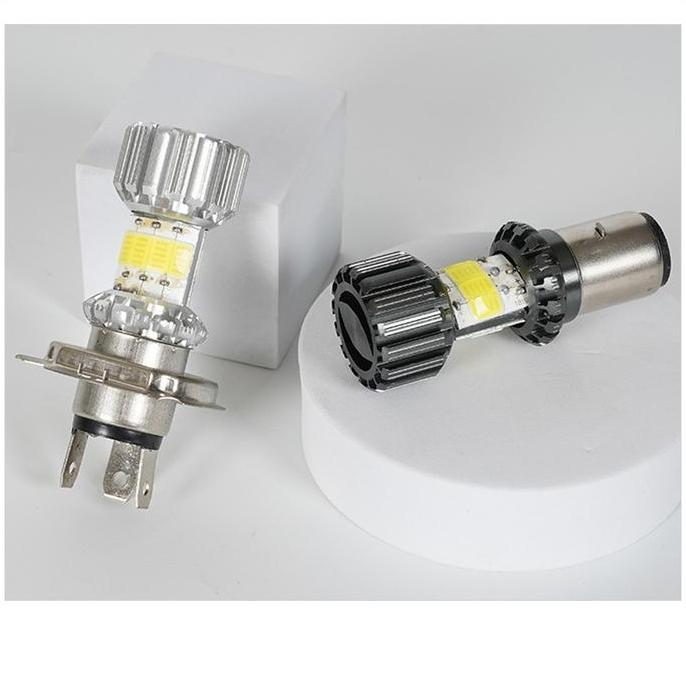 CLUCK 12V-80V Lampu Depan Motor Lampu Led Motor Super Terang Depan Lampu H4 Led Motor Bohlam 8 sisi 