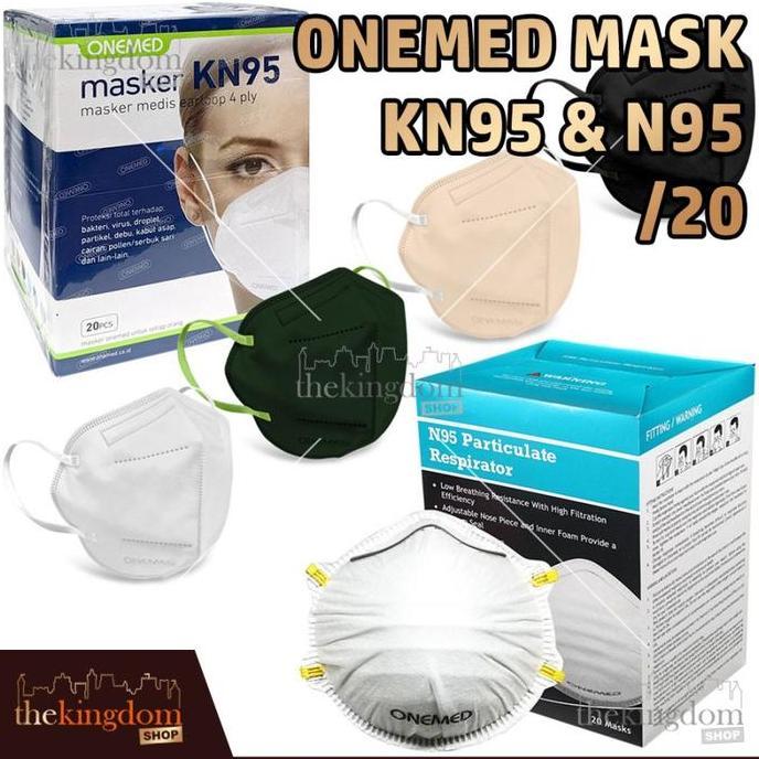 SAMRUAY Onemed Mask N95 KN95 4Ply Masker Respirator Earloop Headloop /20 KN 95