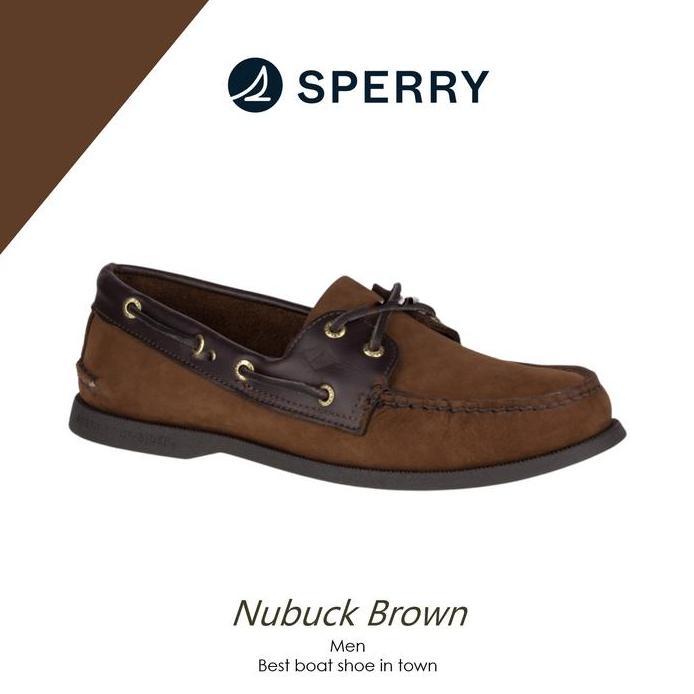New  Sepatu Boatshoe Sperry Top-Sider Nubuck Brown Original