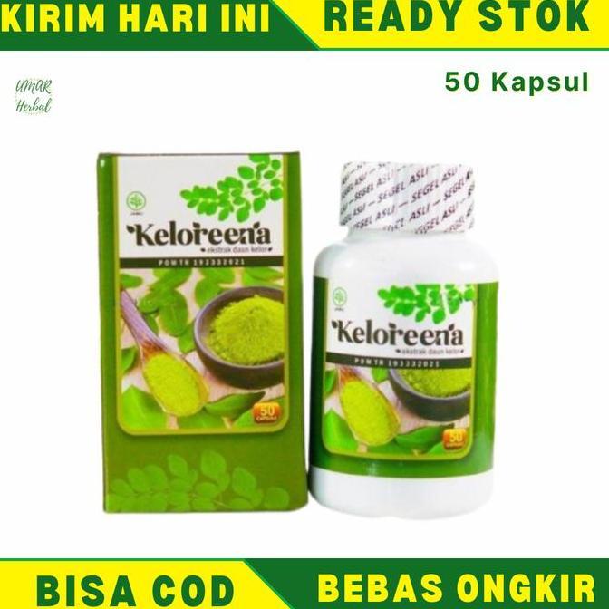 Keloreena 50 Kapsul Herbal Daun Kelor Ekstrak Moringa PRAM