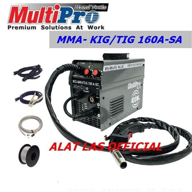 Promo Mesin Las Multipro Mma Mig Tig 160 A-Sc Trafo Las Inverter 450 Watt Cod