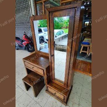 tolet meja rias kayu jati minimalis