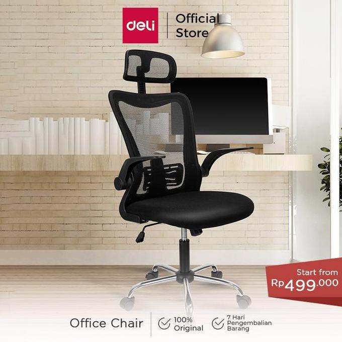 Deli Kursi Kantor / Kursi Kerja Jaring dengan Senderan Kepala E492X