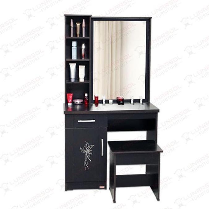 MEJA RIAS 80 CM MEJA KOSMETIK MEJA DANDAN DRESING TABLE MEJA RIAS SLIDING MEJA BEDAK MEJA RIAS MINIM