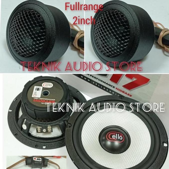 Speaker Midbass Cello TG17 Plus Crossover dan Fullrange 2inch