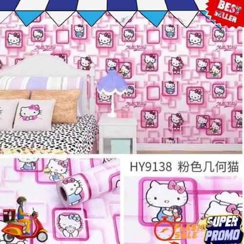 Paling Murah Wallpaper Dinding Kamar Anak Wallpaper Dinding Hellokitty Frozen Wallpaper Dinding Kara