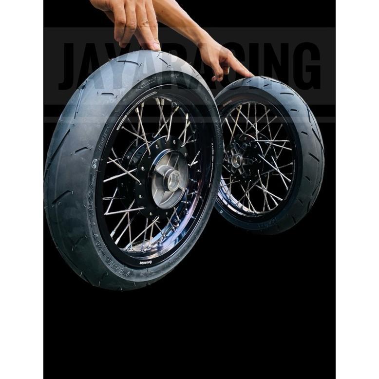 Sepaket velg scarlet ready ring 14 sama 17 Lebar velg 215 185 Vega jupiter z Jupiter mx sonic 150 su