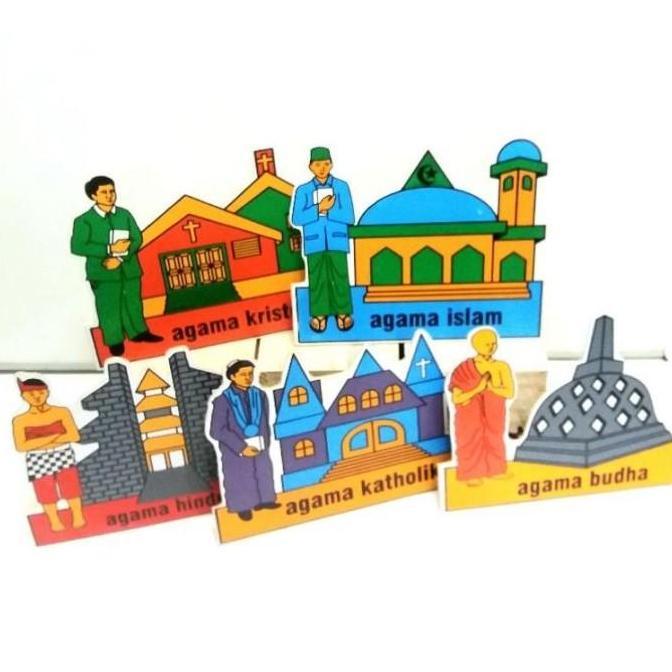  Mainan Edukasi Kayu Ape(Alat Peraga Edukasi) Rumah Ibadah Sentra Agama