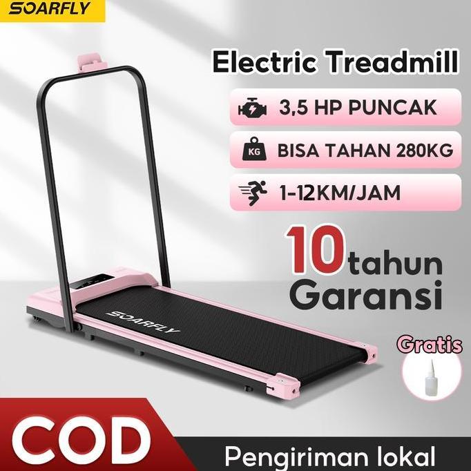 Garansi SeumurSoarfly Treadmill Elektrik Multifungsi 12 Km/H Walking & Running Pad Peralatan Olahrag