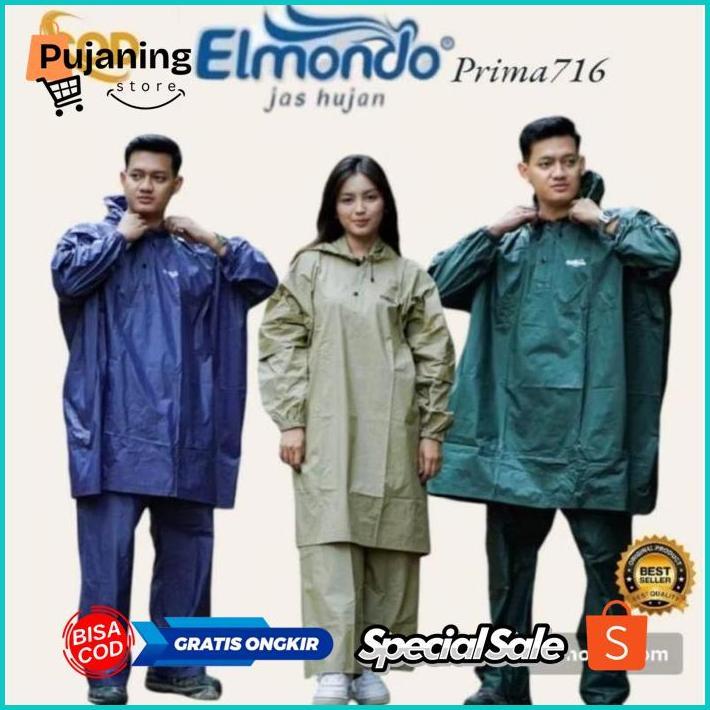ad-77 Jas Hujan Elmondo Prima 716 /Elmondo 716 Prima Setelan Dewasa / Jas hujan Ponco Elmondo EPC 71