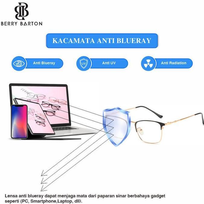 Berrybarton Kacamata Komputer Anti Radiasi Blueray Photocromic 101902