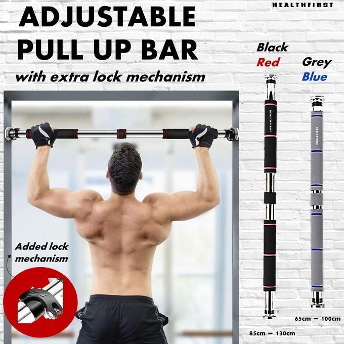 Promo HEALTHFIRST Pull Up Bar | Tiang Pull Up Chin Up with Locking Mechanism COD