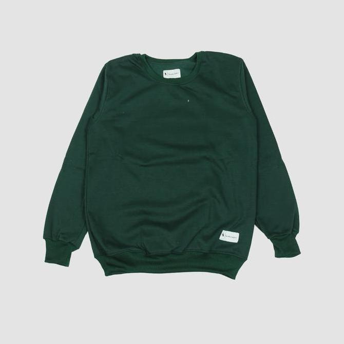Crewneck Sweatshirt Warna Hijau Botol