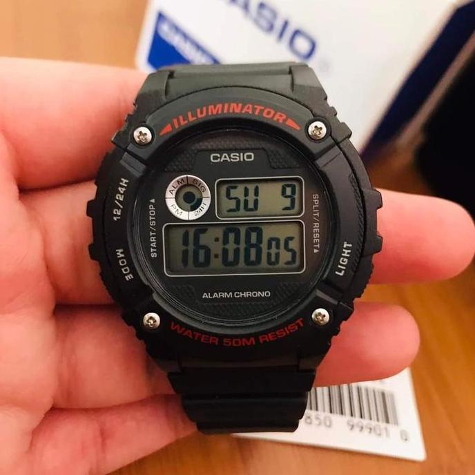 CASIO W-216H-1AVDF W-216H-1A JAM TANGAN ORIGINAL