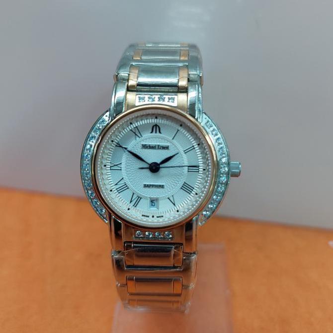 JAM TANGAN MICHAEL ERNEST ME8520 ME 8520 KOMBINASI WANITA SAPHIRE GLAS