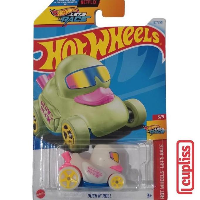 Hot Wheels HW Basic HTC11 Duck N Roll Glow in Dark Lets Race Netflix Mattel Hotwheels