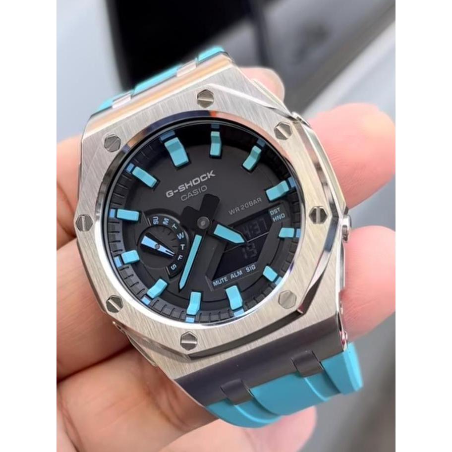 g-shock ga-2100 custom oak rubber original