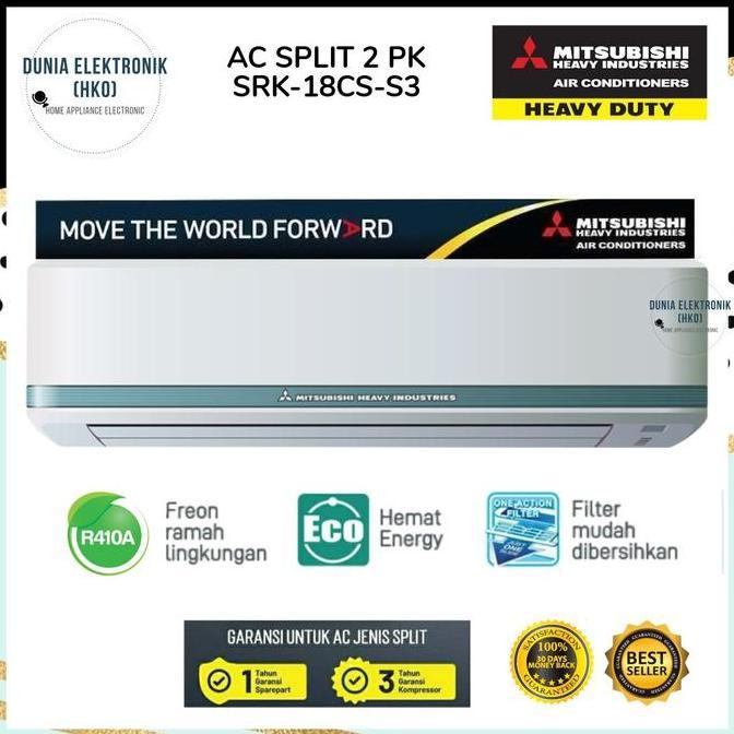 AC MITSUBISHI SRK18CS-S3 2 PK HEAVY INDUSTRIES mitsubishi srk18cs R410