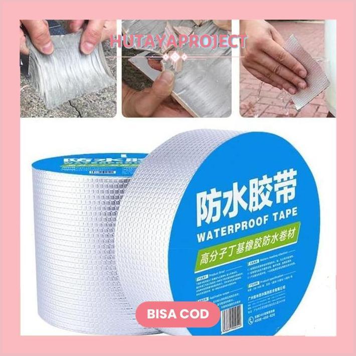 BYP-27 Lakban Alumunium Lakban Anti Bocor Anti Air Alumunium Foil Butyl Super Aluminium Foil Asphalt