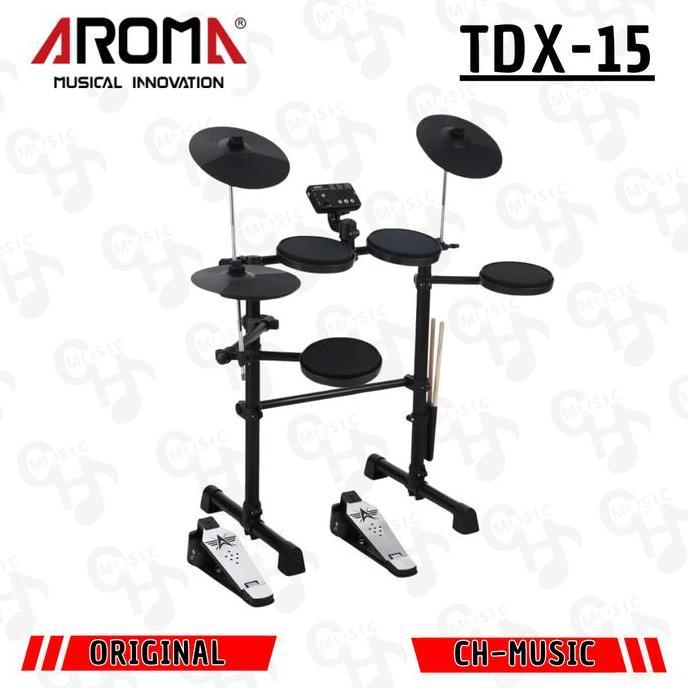 denberkah99 - aroma tdx15 digital drum kit paket lengkap | drum elektrik pemula