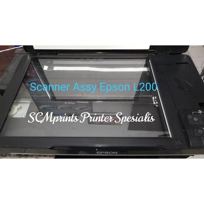 Scanner Assy Epson L200 TX121 Lampu Kaca Cable Panel Power ON OFF L200