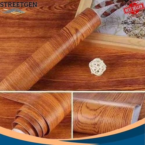 COD Stiker Meja Stiker Lemari Wallpaper Wallstiker 3 ROLL LEBIH HEMAT Motif Kayu Serat Kayu Batu Aes