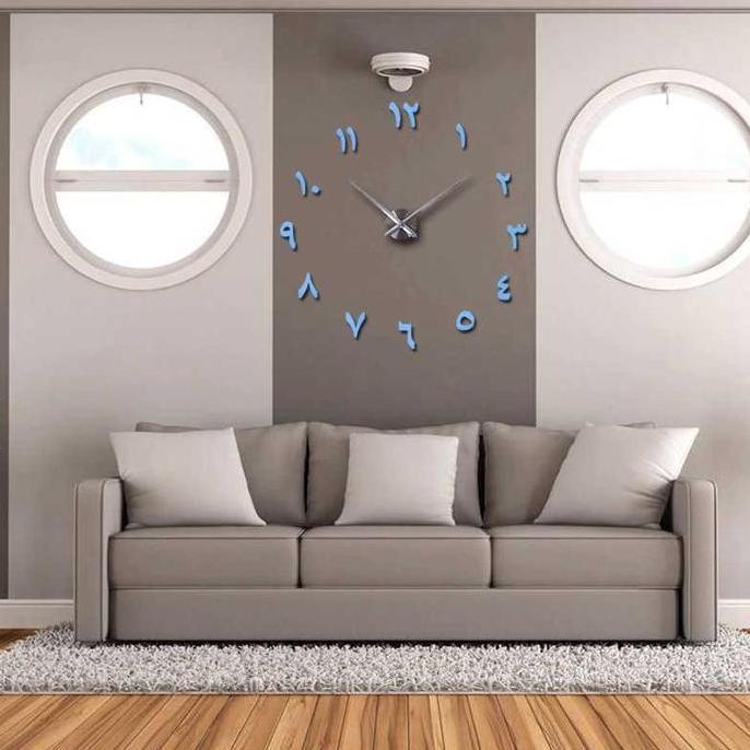 Diy Wall Clock Giant Wall Clock Creative Design Silver