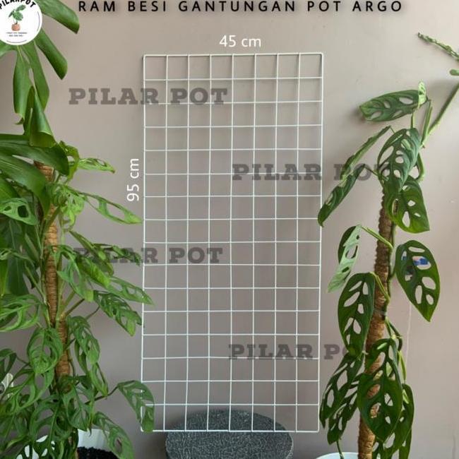 Ram Besi Putih Pot Bunga Gantung Gantungan Pot Argo Ram Besi 45 X 95