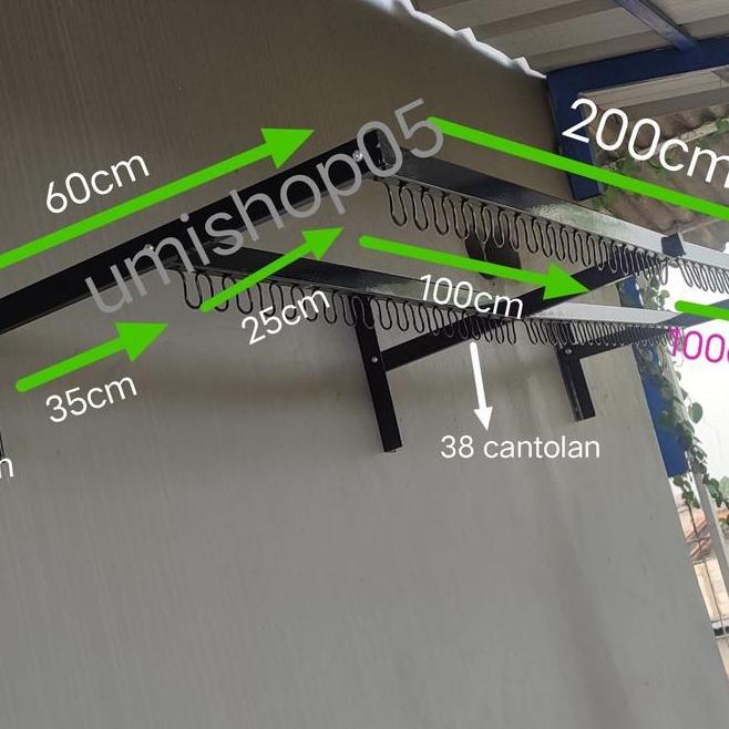 Jemuran Lipat Dinding 150 200Cm