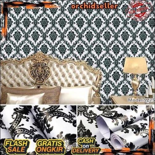 Terlaris Wallpaper Dinding Kamar Tidur Walpaper Ruang Tamu Aesthetic Cantik Motif Batik Alam Bata Em