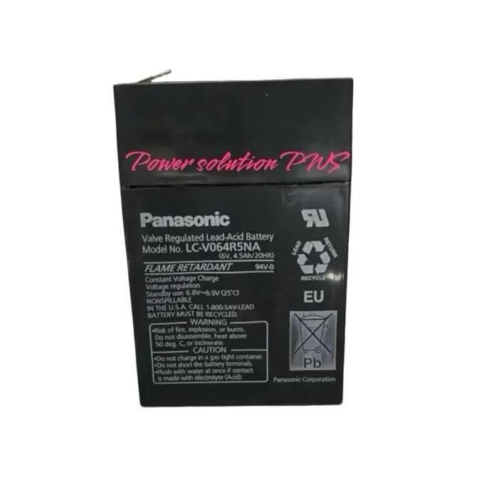 Panasonic Aki Kering 6V4.5AH Baterai Mobil Charger Motor Remote Anak Battery Lampu Max