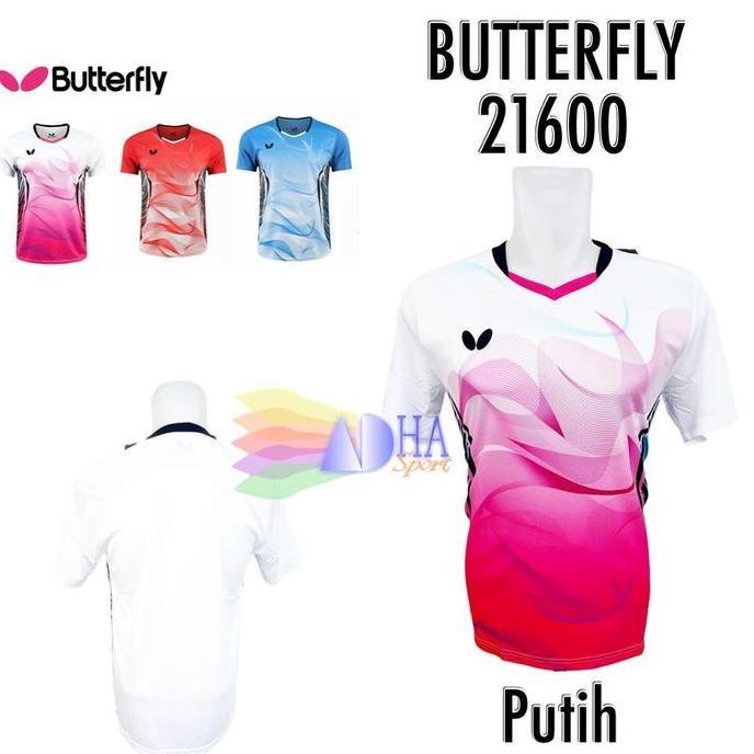 Kaos Baju Pingpong Butterfly 21600 / B21600 Putih ADHASPORT