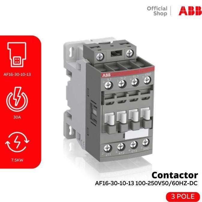 Promo ABB AF16-30-10-13 100-250V50/60HZ-DC Contactor 1SBL177001R1310 Diskon