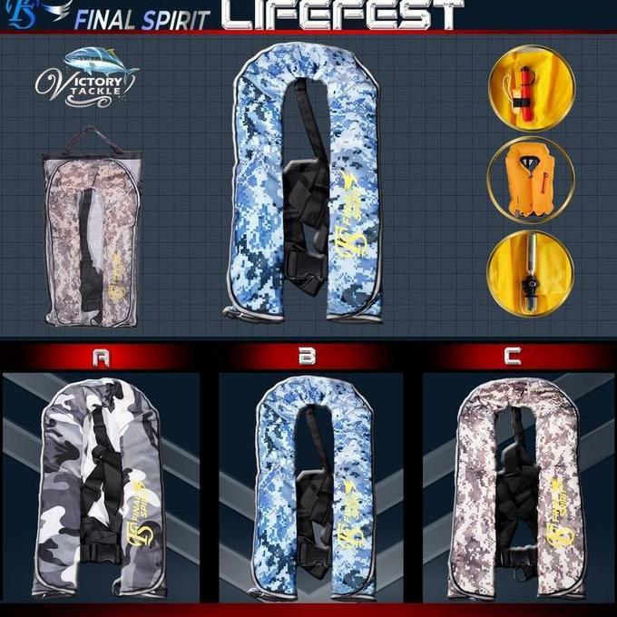 EXTRA BONUS | BAJU PANCING JAKET PELAMPUNG / FINAL SPIRIT LIFE VEST Firelock Fishing Mall