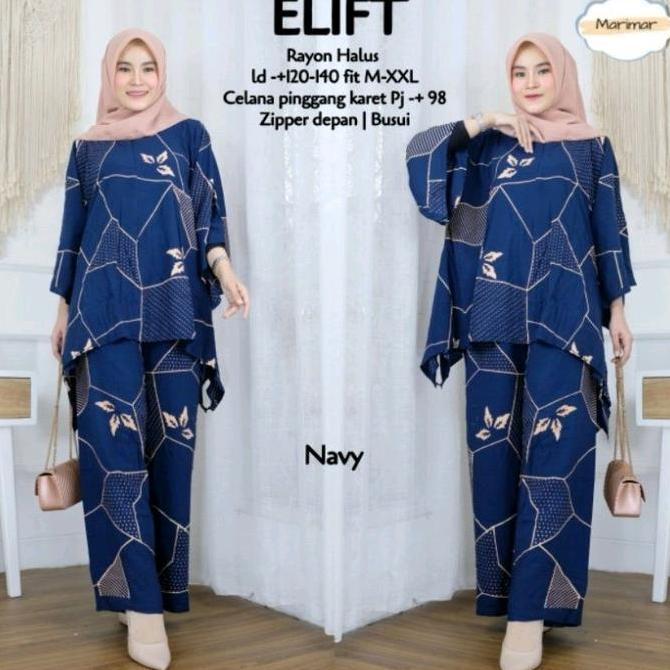 Daster Batik Oneset Setelan Pakaian Wanita Wakawaka Motif Elift Super Jumbo