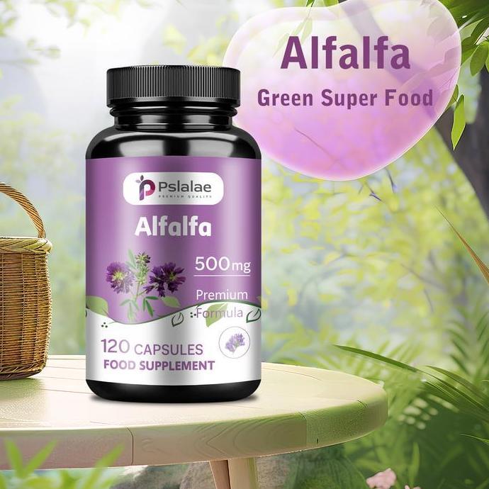 Pslalae-Kapsul Vegetarian Alfalfa-Suplemen Vitamin, Mineral, Dan Klorofil Yang Dibutuhkan-Suplemen A