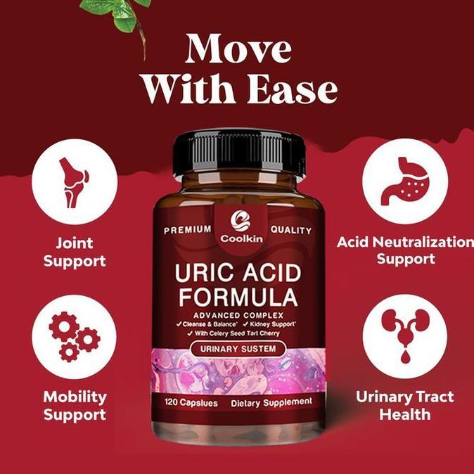 Coolkin-Kapsul Detoks Asam Urat-Ekstrak Ceri Asam-Ekstrak Biji Kopi Hijau-Bubuk Cranberry-Ekstrak Go