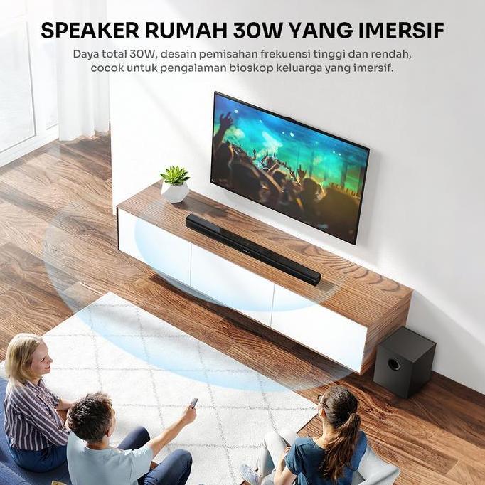 ROBOT Speaker Soundbar TV Subwoofer Home Theater 30W Bluetooth 5.4 - TV Soundbar Speaker Wireless RB