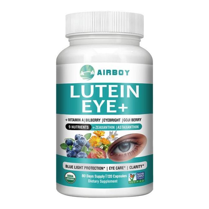 Airboy-Suplemen Lutein Eye + Vitamin Complex-Mengandung Sembilan Nutrisi-Suplemen Kesehatan Mata Per
