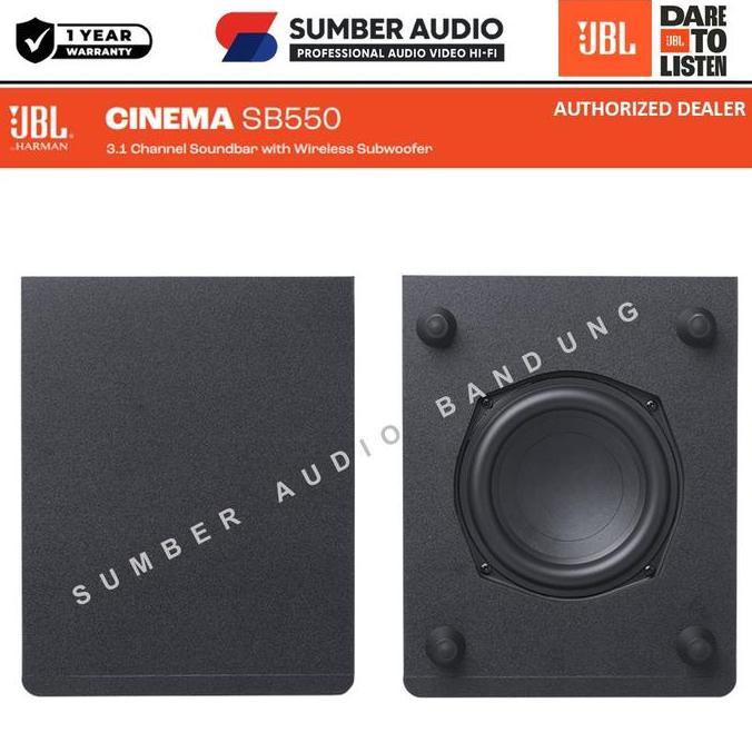 JBL Cinema SB170 Soundbar 2.1 & JBL Cinema SB550 Soundbar 3.1 Channel dengan Subwoofer Nirkabel Blue